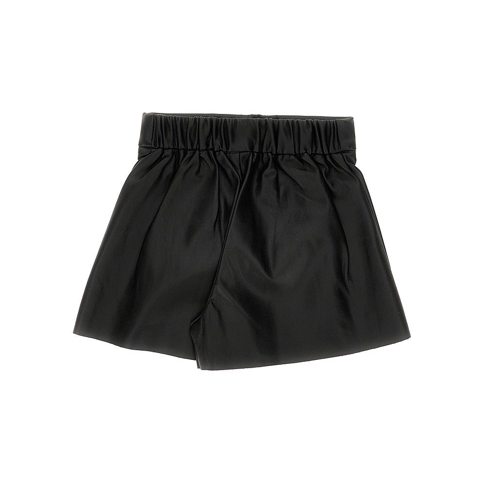 Faux leather shorts