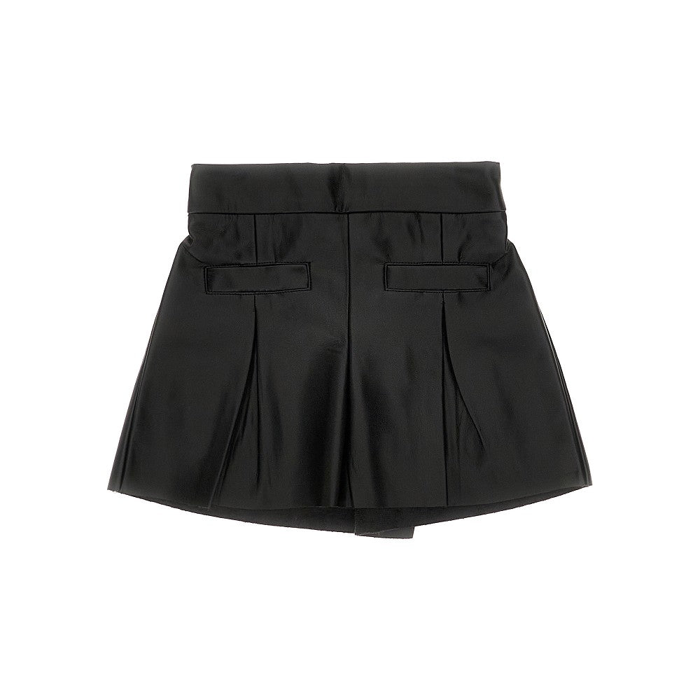 Faux leather shorts