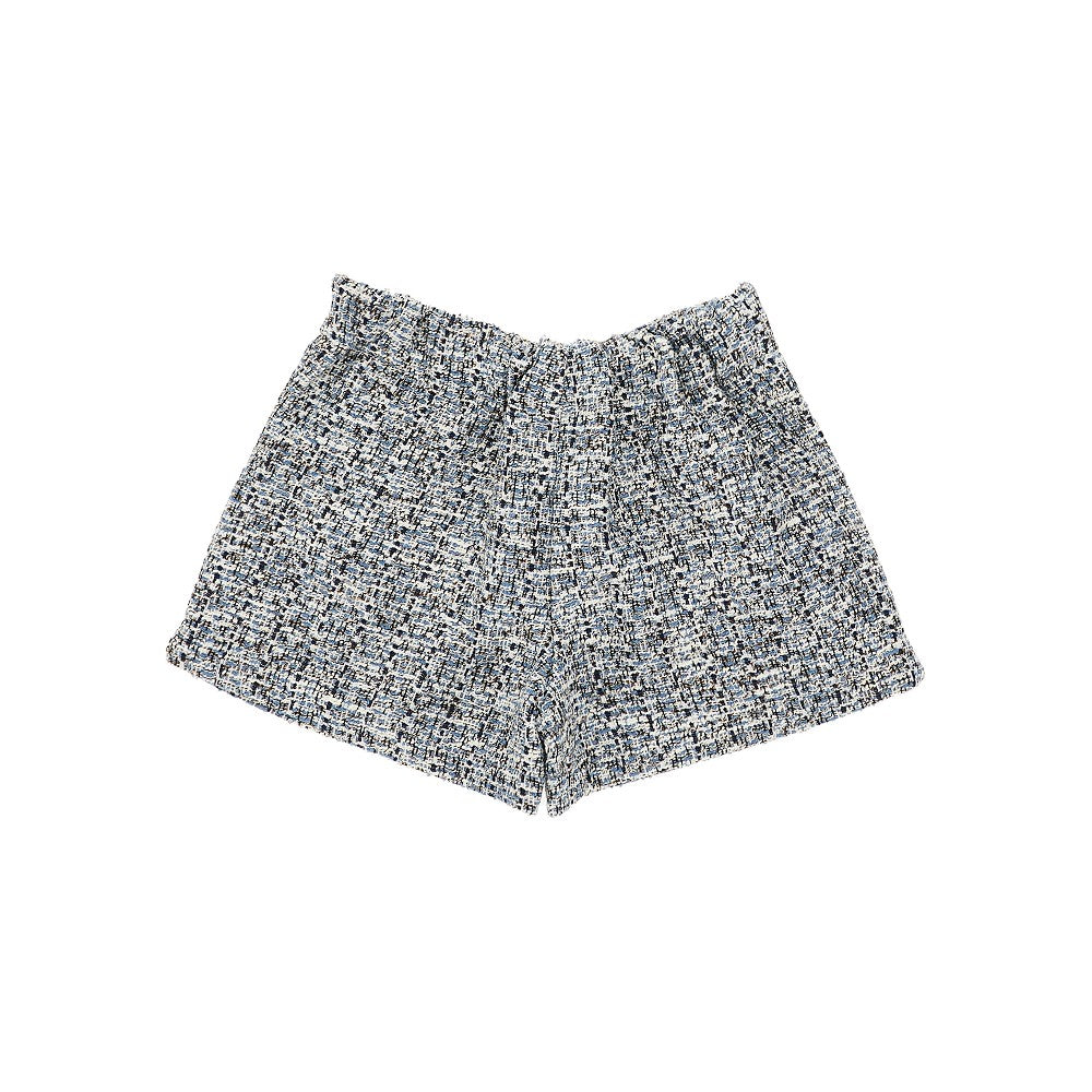 Shorts in tweed con fiocchetto