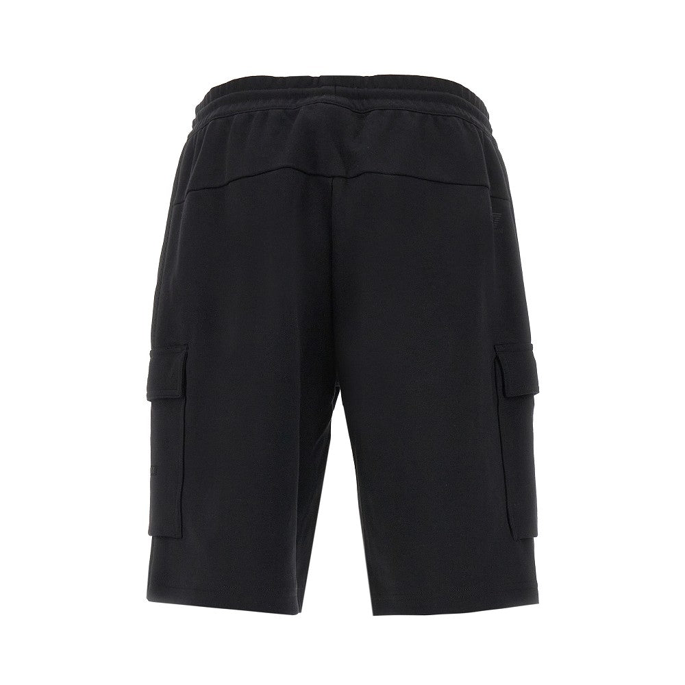 Cargo sweatshorts with mesh inserts