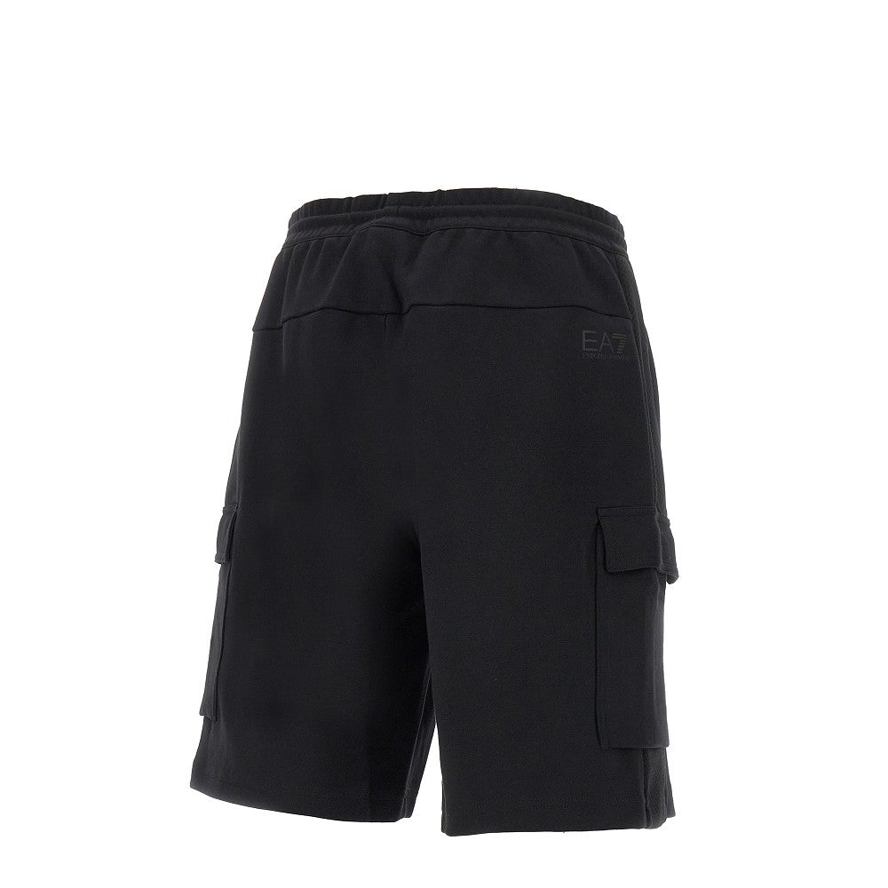 Cargo sweatshorts with mesh inserts