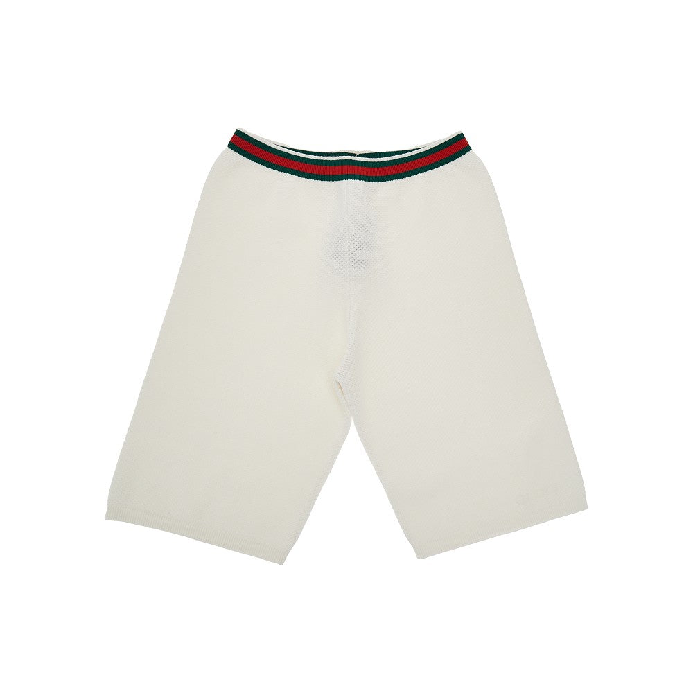 Bermuda in misto cotone con motivo Web