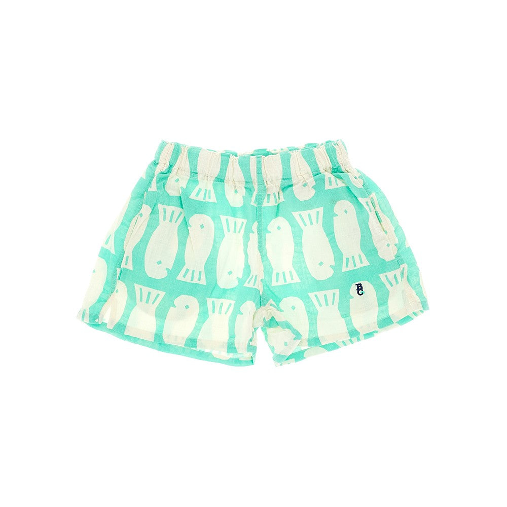 Lucky Fish all-over woven shorts