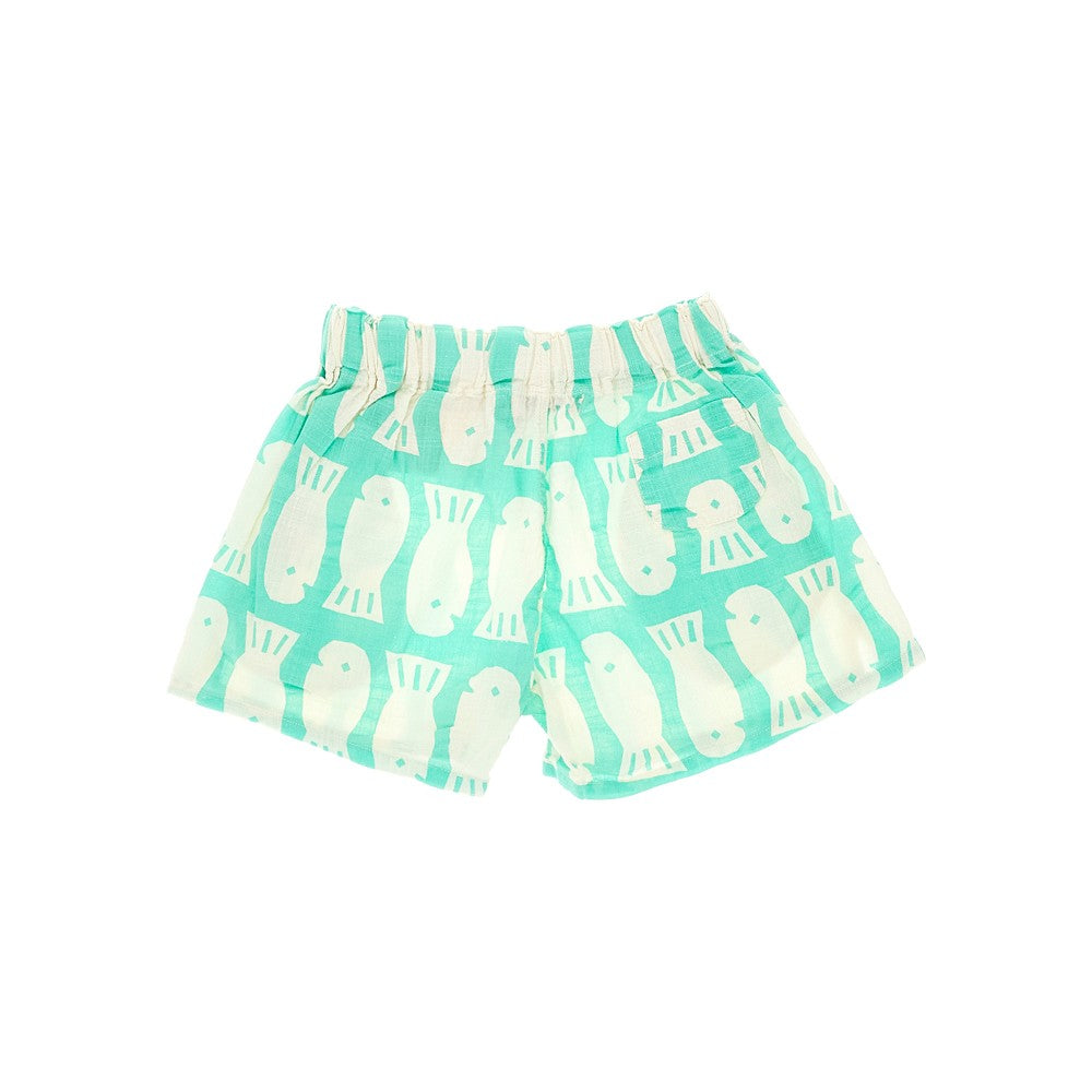Lucky Fish all-over woven shorts