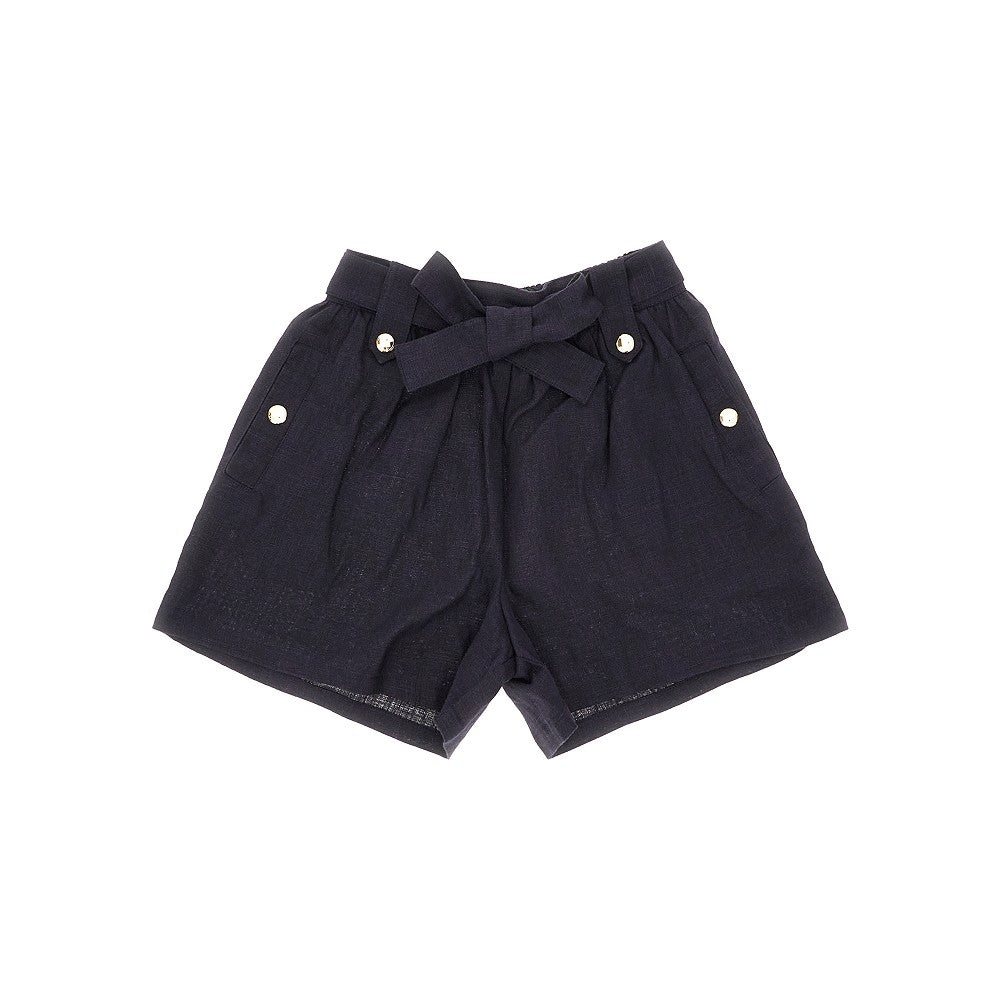 Linen shorts with belt