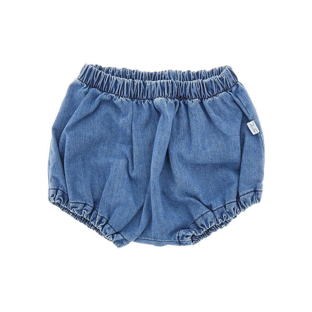 Stretch denim shorts
