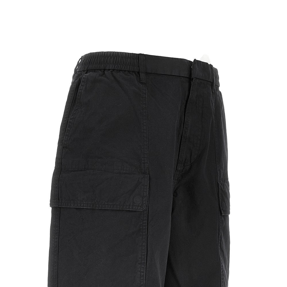 Cotton and silk cargo shorts