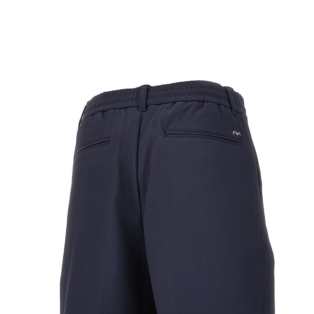 Bermuda in nylon stretch canneté