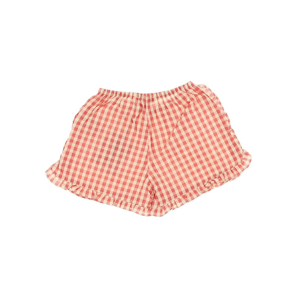 Shorts in seersucker di cotone organico