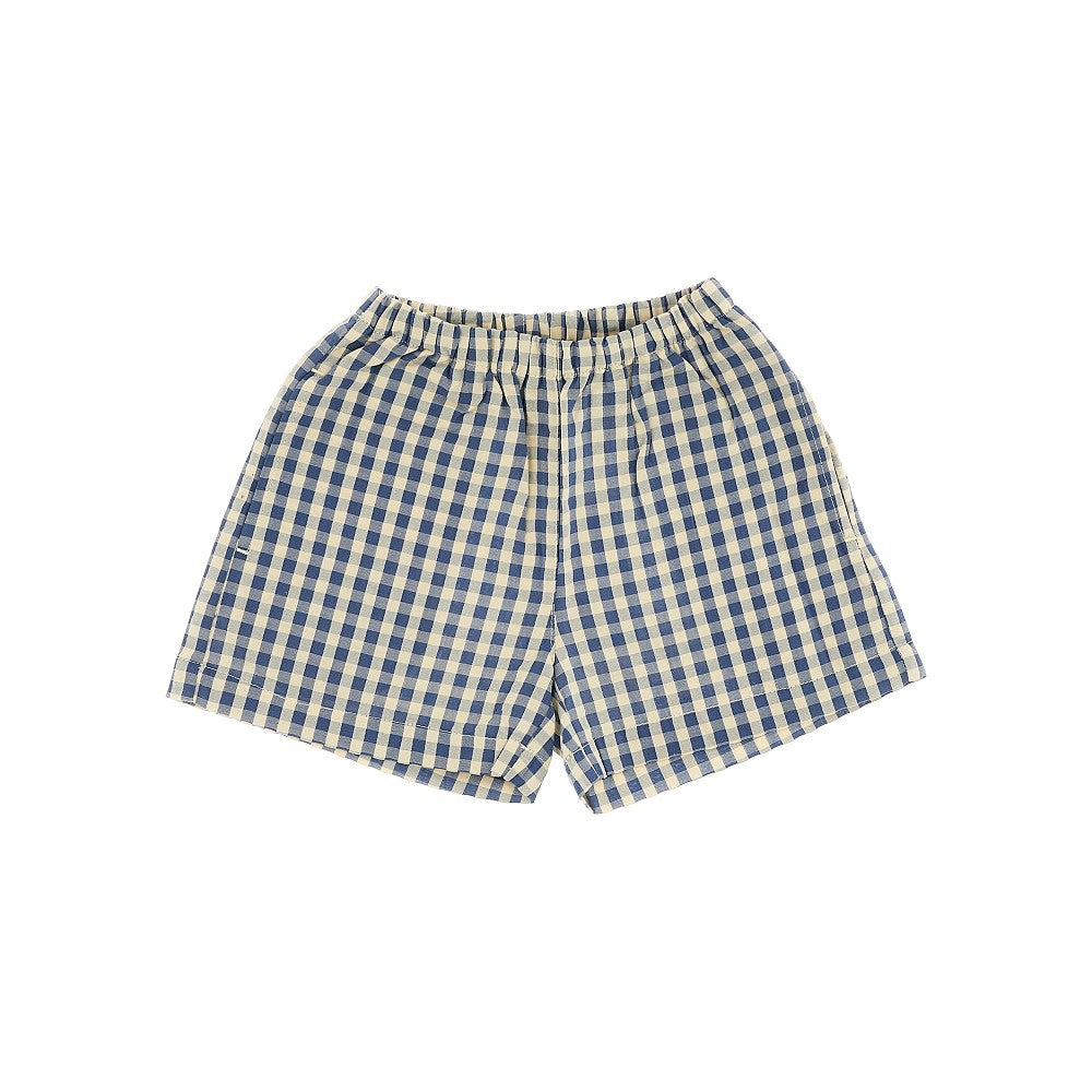 Shorts in seersucker di cotone organico