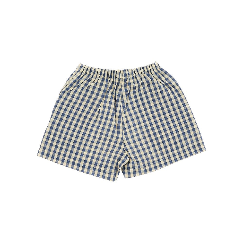 Shorts in seersucker di cotone organico