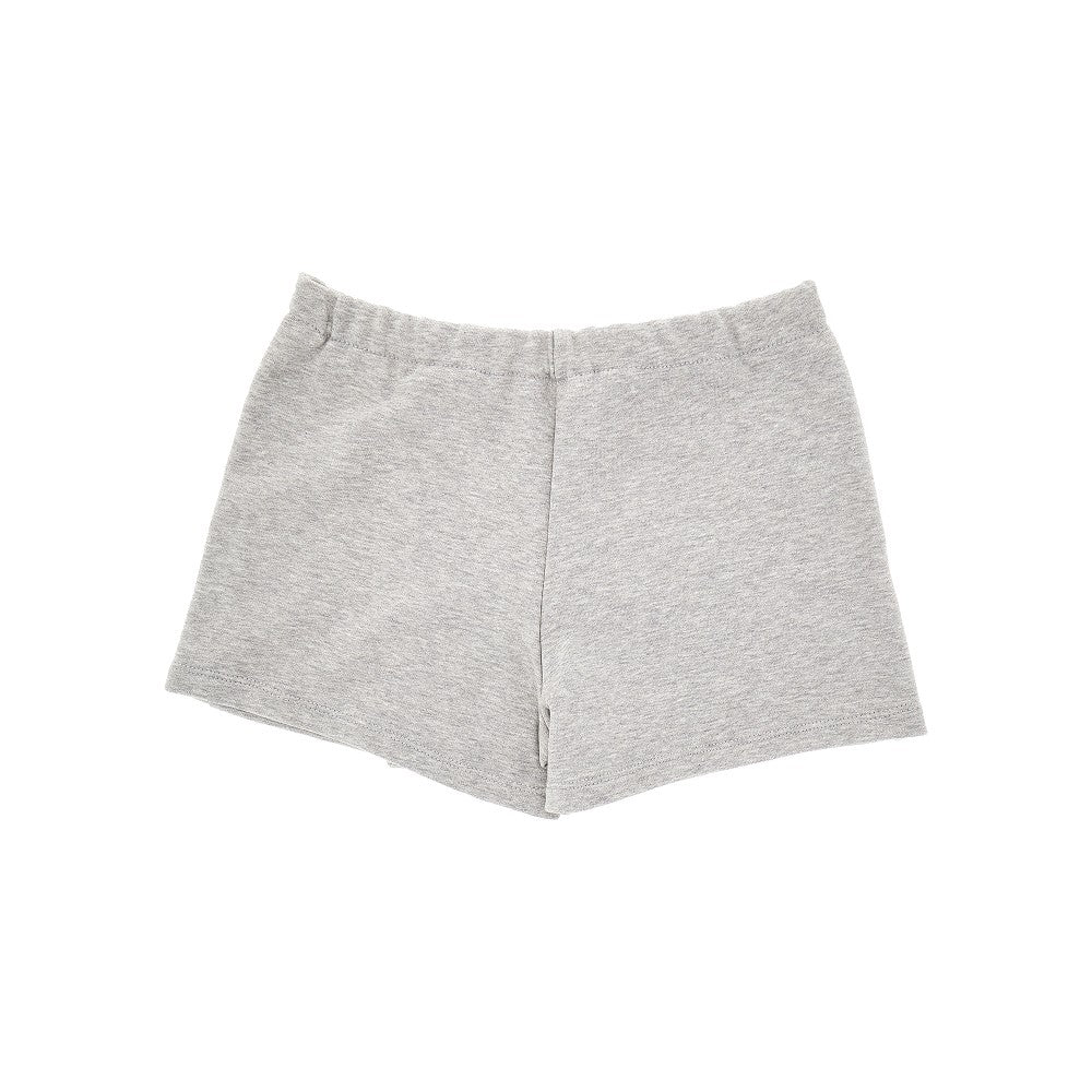 French terry skirt-effect shorts