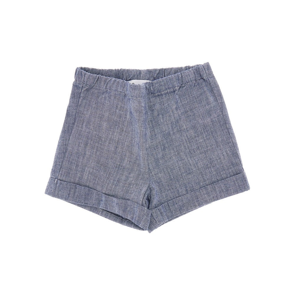 Shorts in chambray di cotone