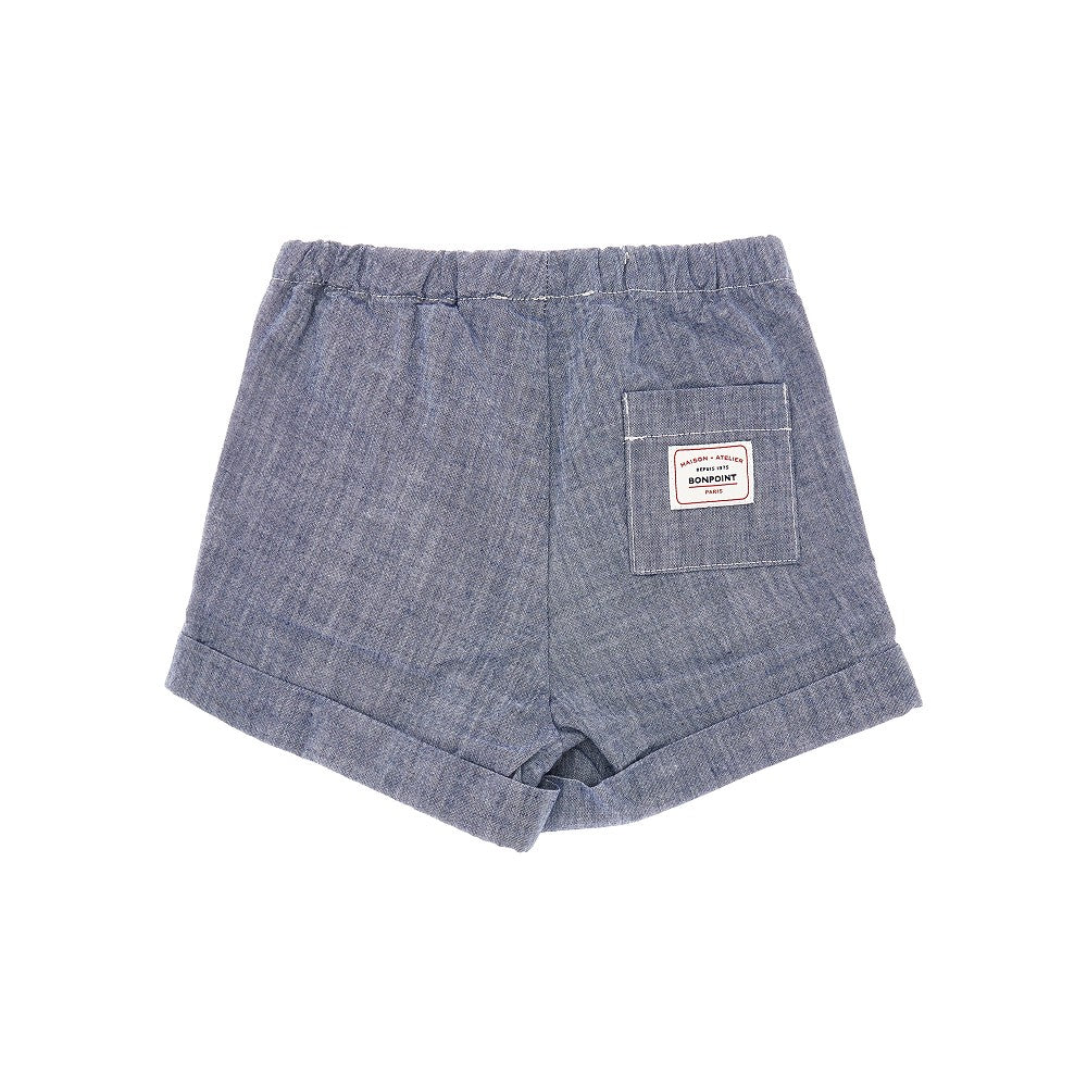 Shorts in chambray di cotone