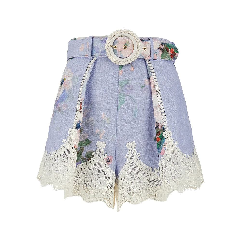 'Everley' linen shorts