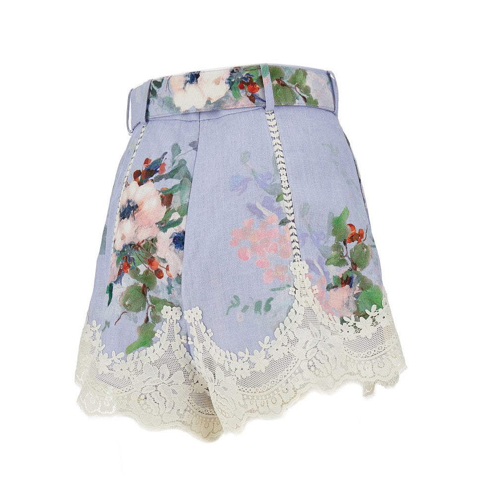 'Everley' linen shorts