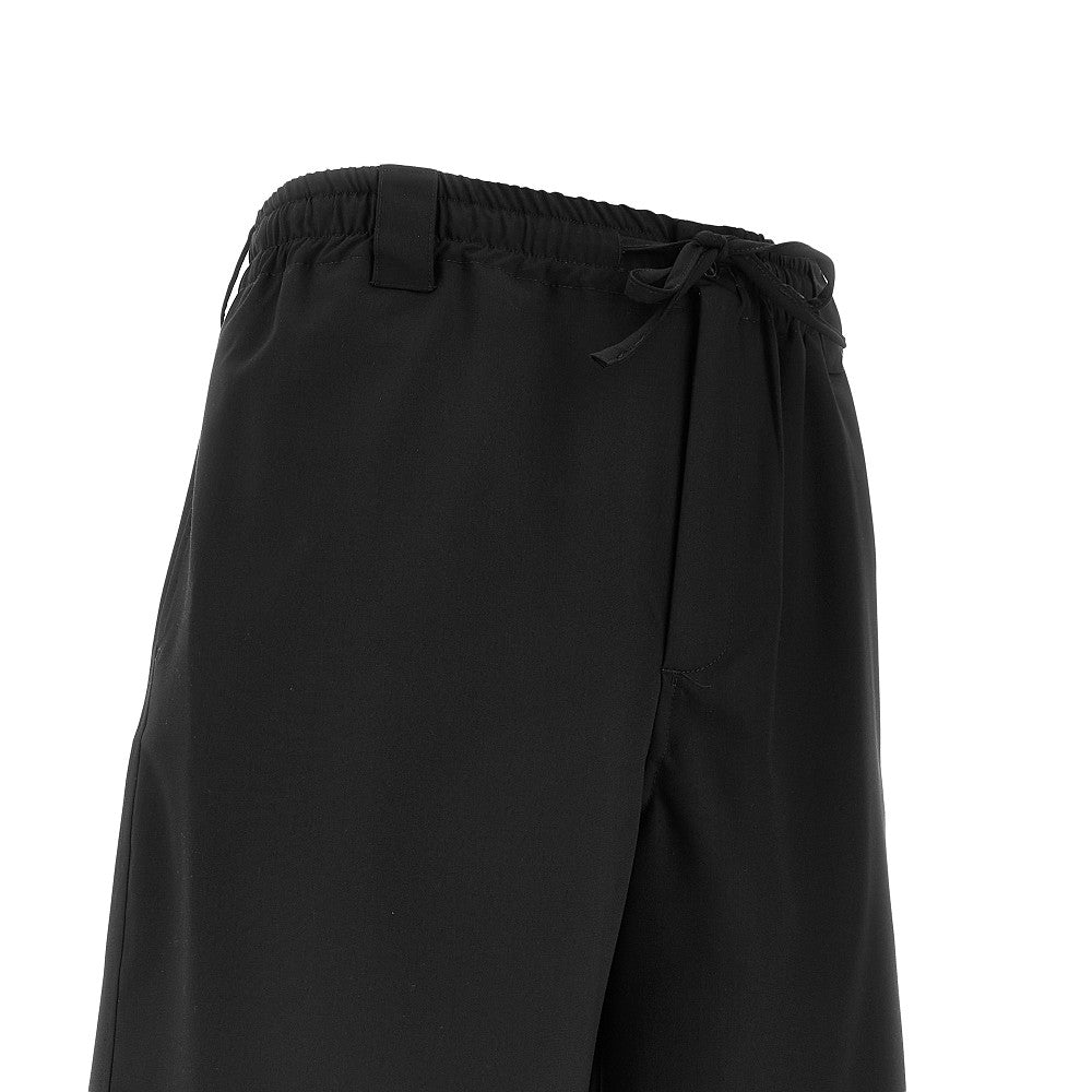Stretch wool-blend shorts