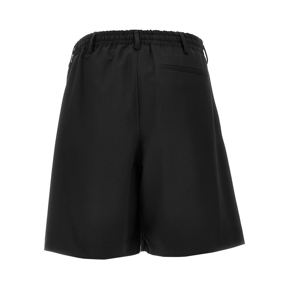 Stretch wool-blend shorts