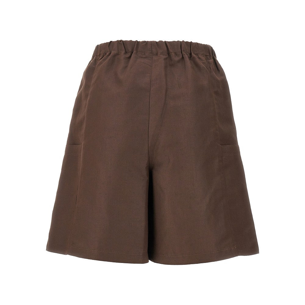Shorts cargo in lino e seta