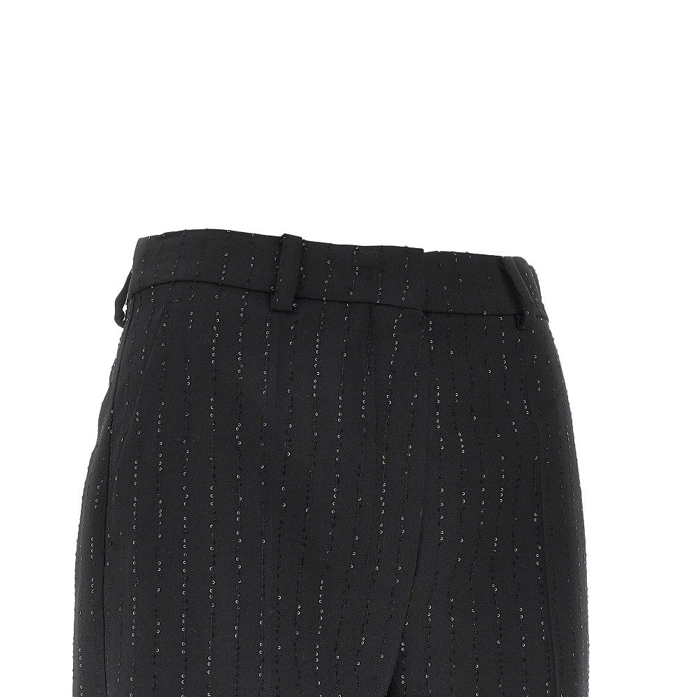 Shorts in lana con paillettes