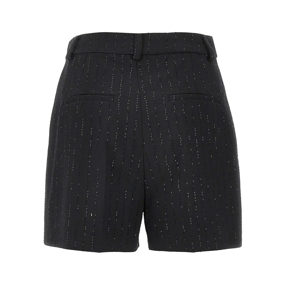 Shorts in lana con paillettes