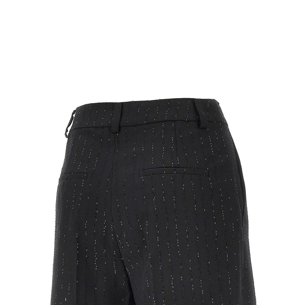 Shorts in lana con paillettes
