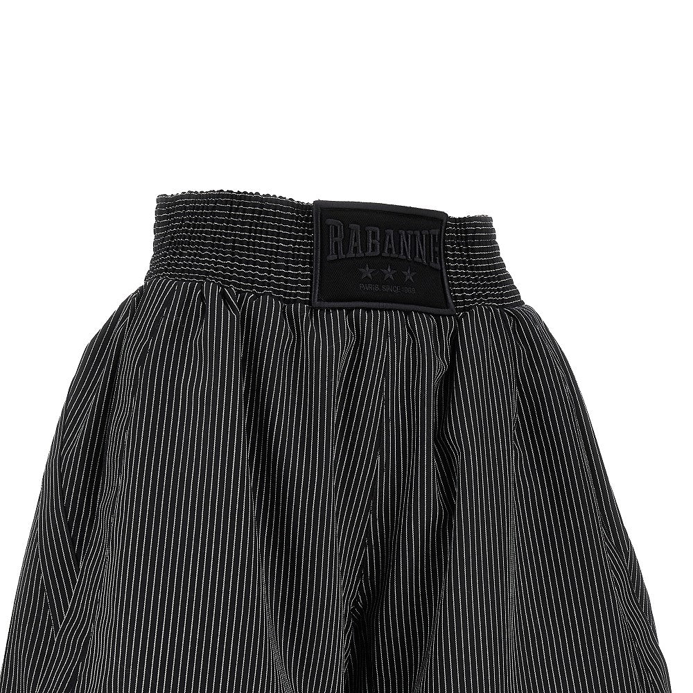 Pinstriped wool boxing shorts