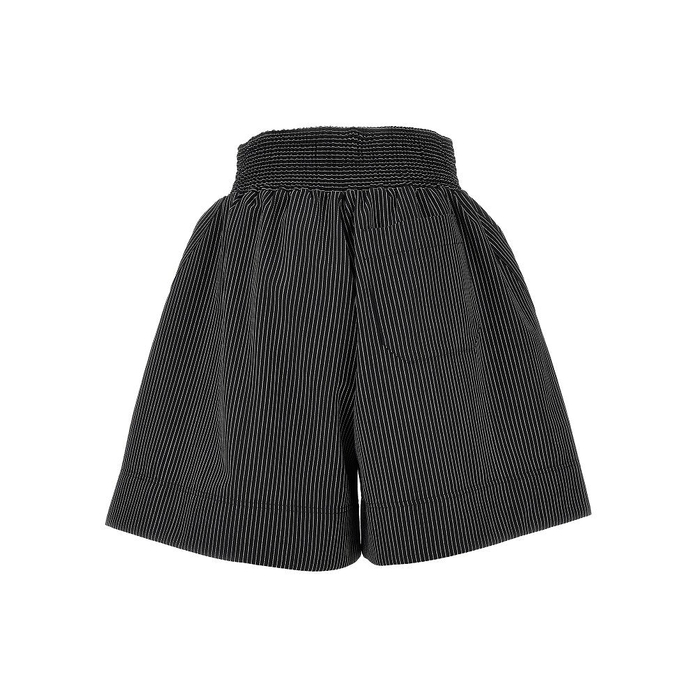 Pinstriped wool boxing shorts