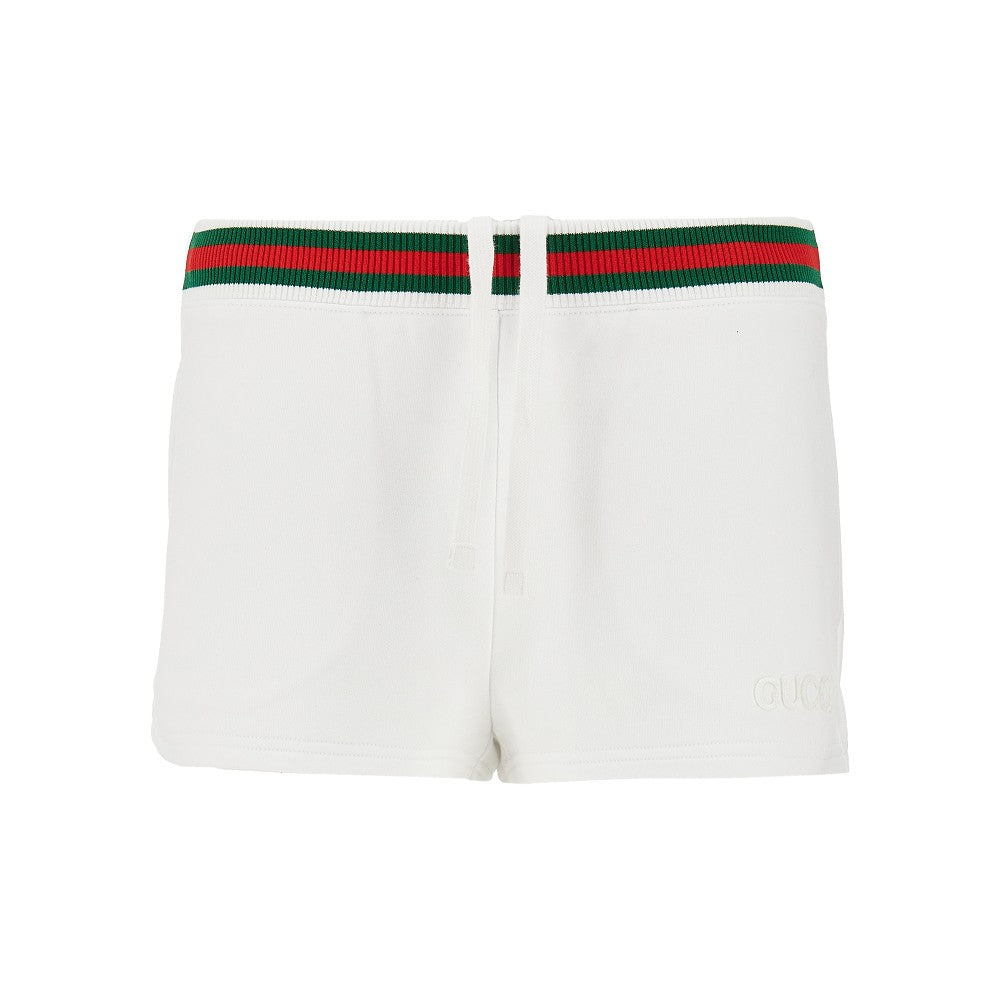 Shorts in felpa con motivo Web
