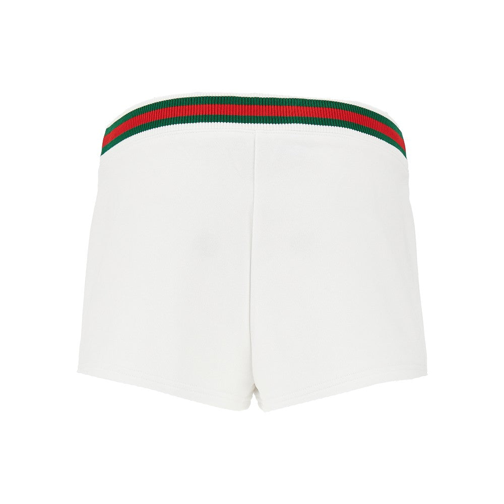 Shorts in felpa con motivo Web