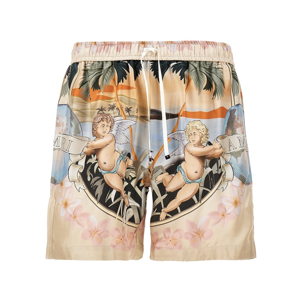 'Cherub' silk shorts