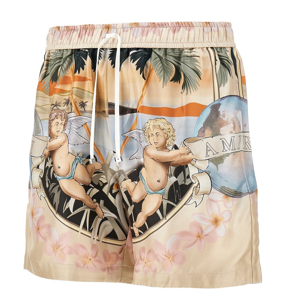 'Cherub' silk shorts