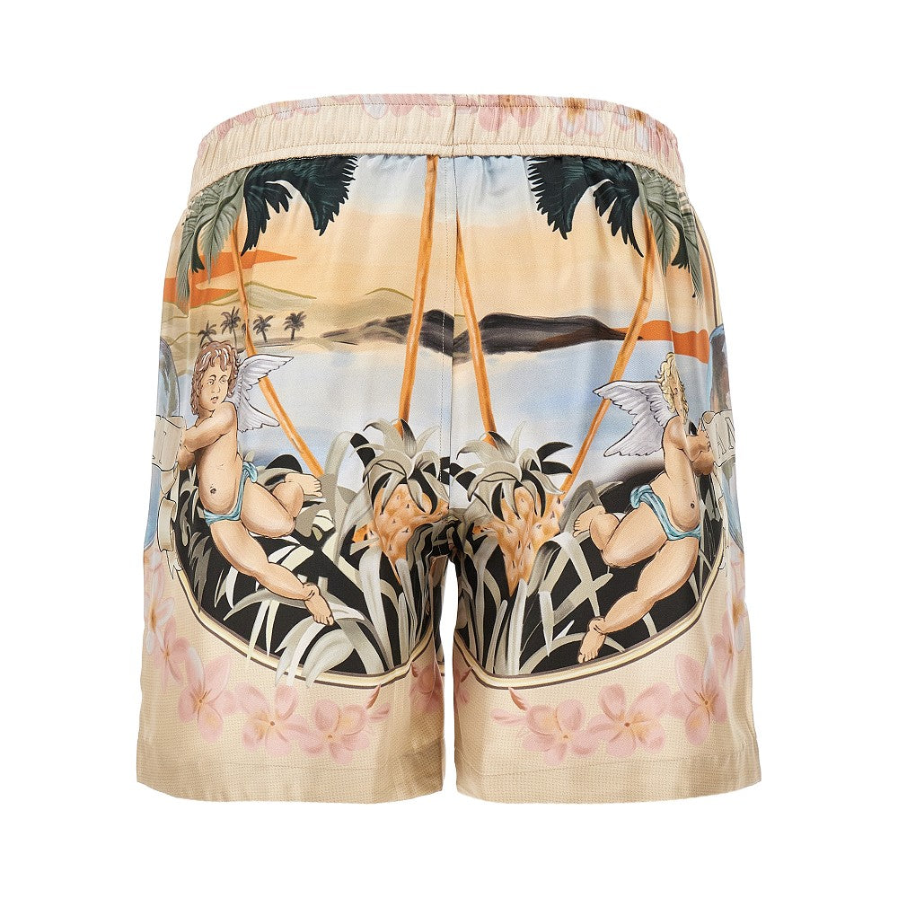 'Cherub' silk shorts