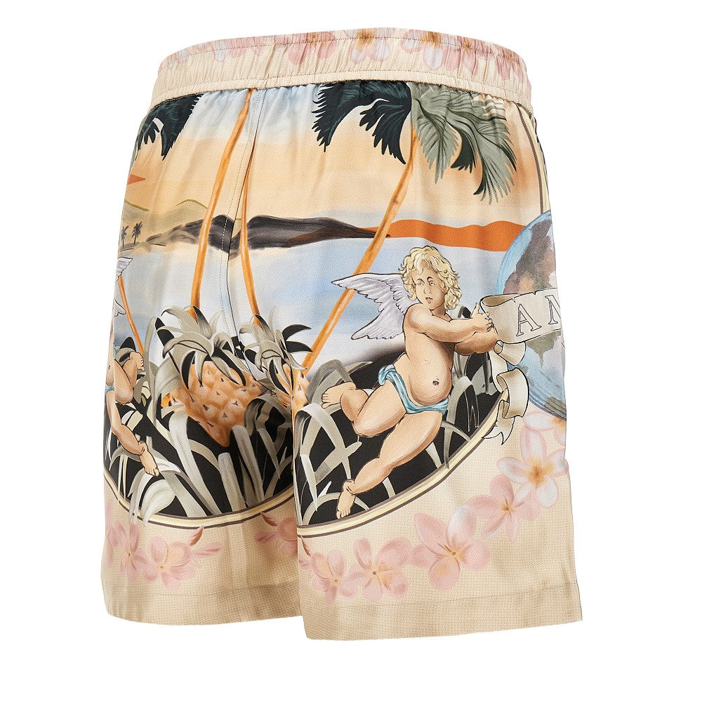 'Cherub' silk shorts