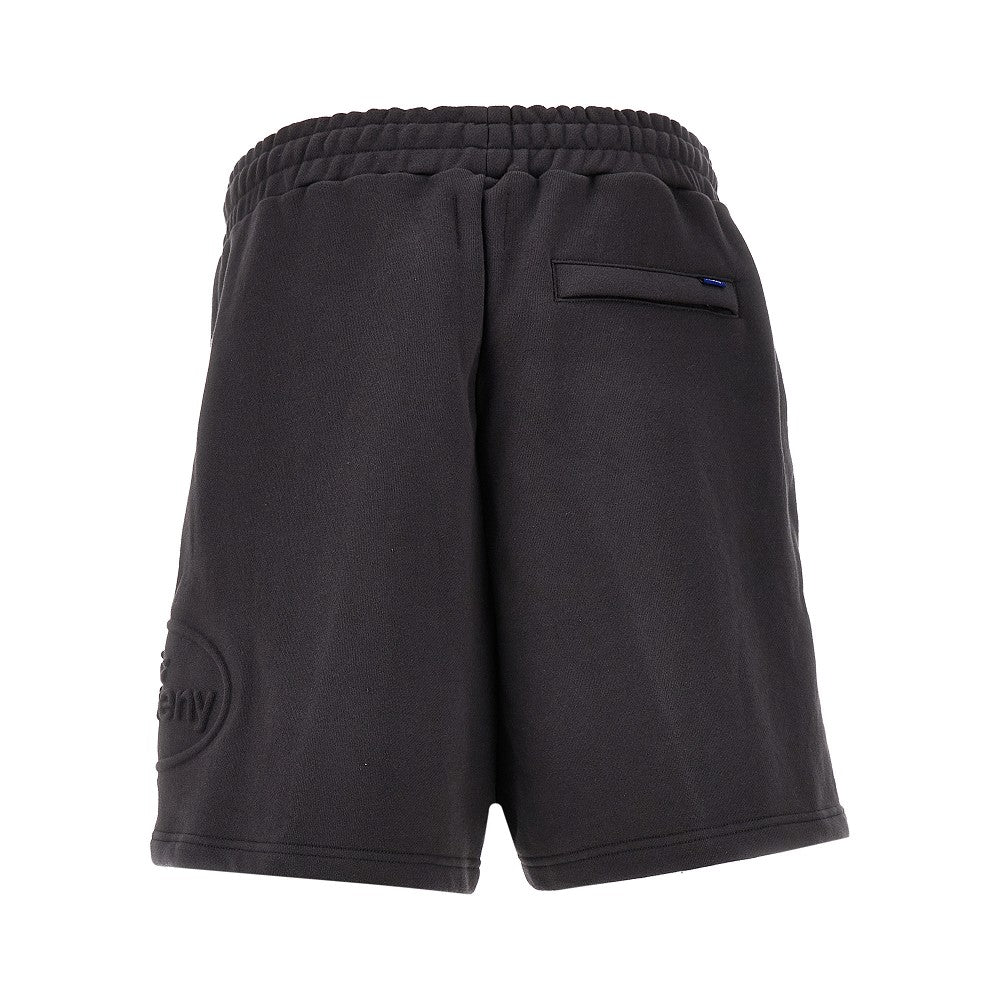 Bermuda in felpa con logo goffrato