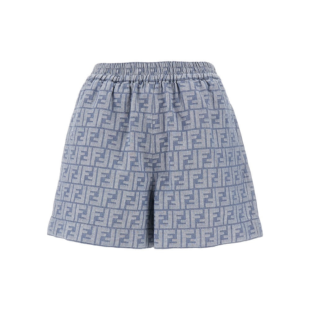 FF chambray denim shorts
