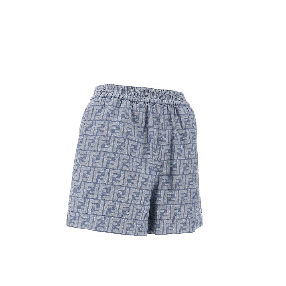 FF chambray denim shorts