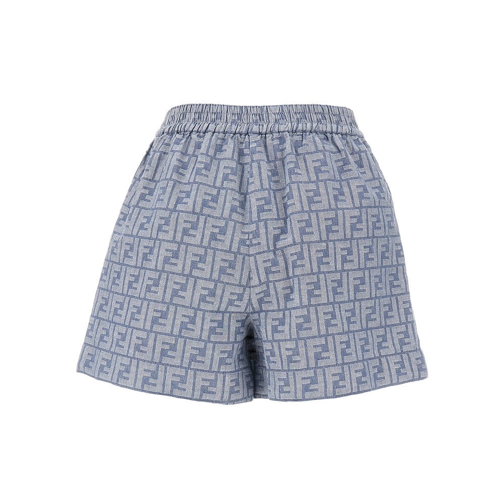 FF chambray denim shorts