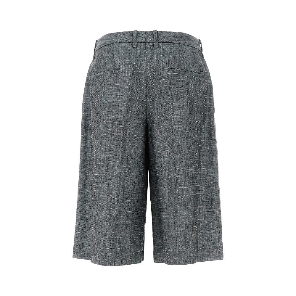 Flame wool-blend shorts