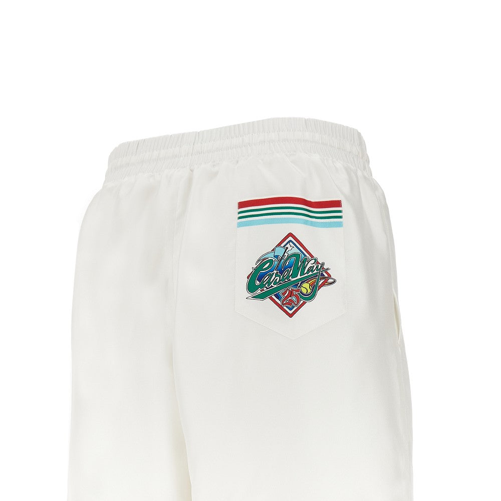 'Casa Way World Series' silk shorts