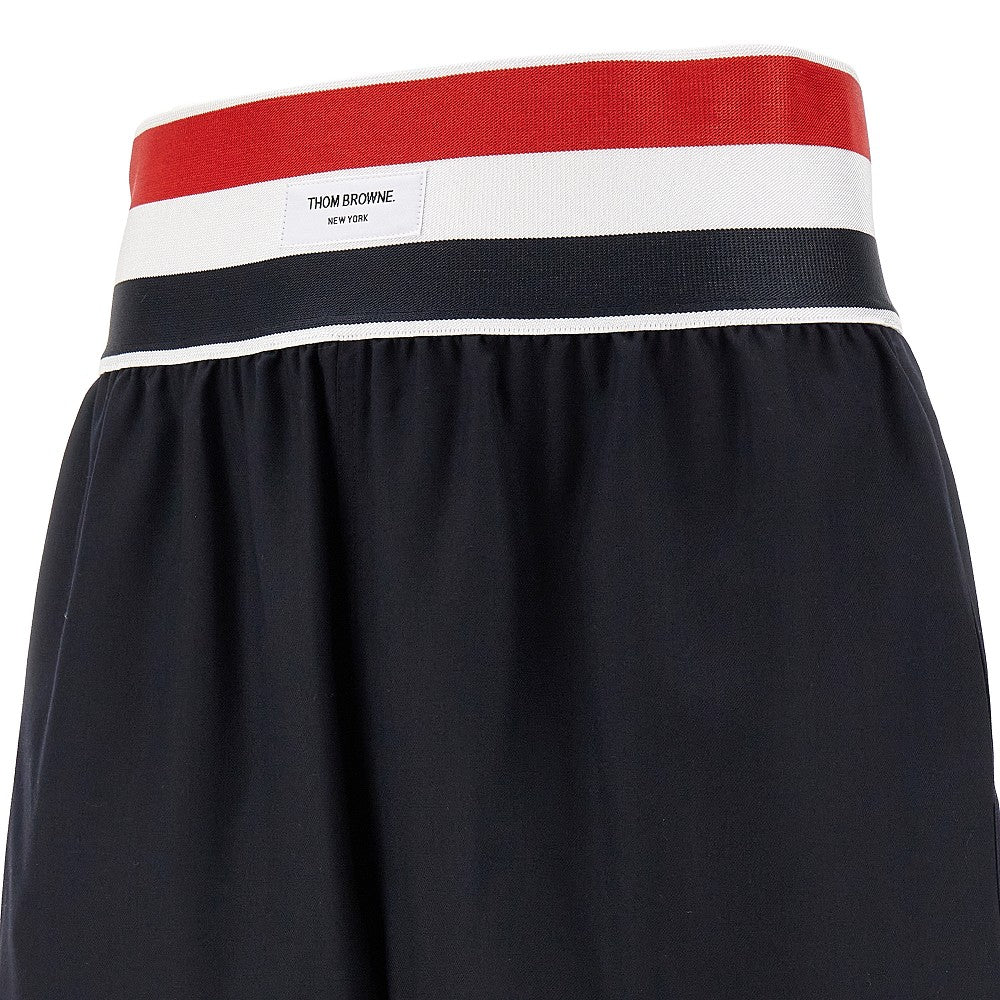 Shorts in twill Super 120&#39;s con vita elastica