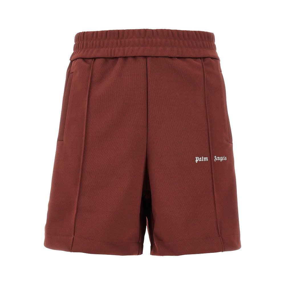 Track shorts con logo ricamato