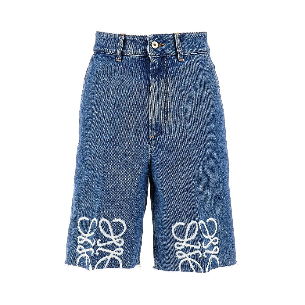Denim shorts with Anagram inlay