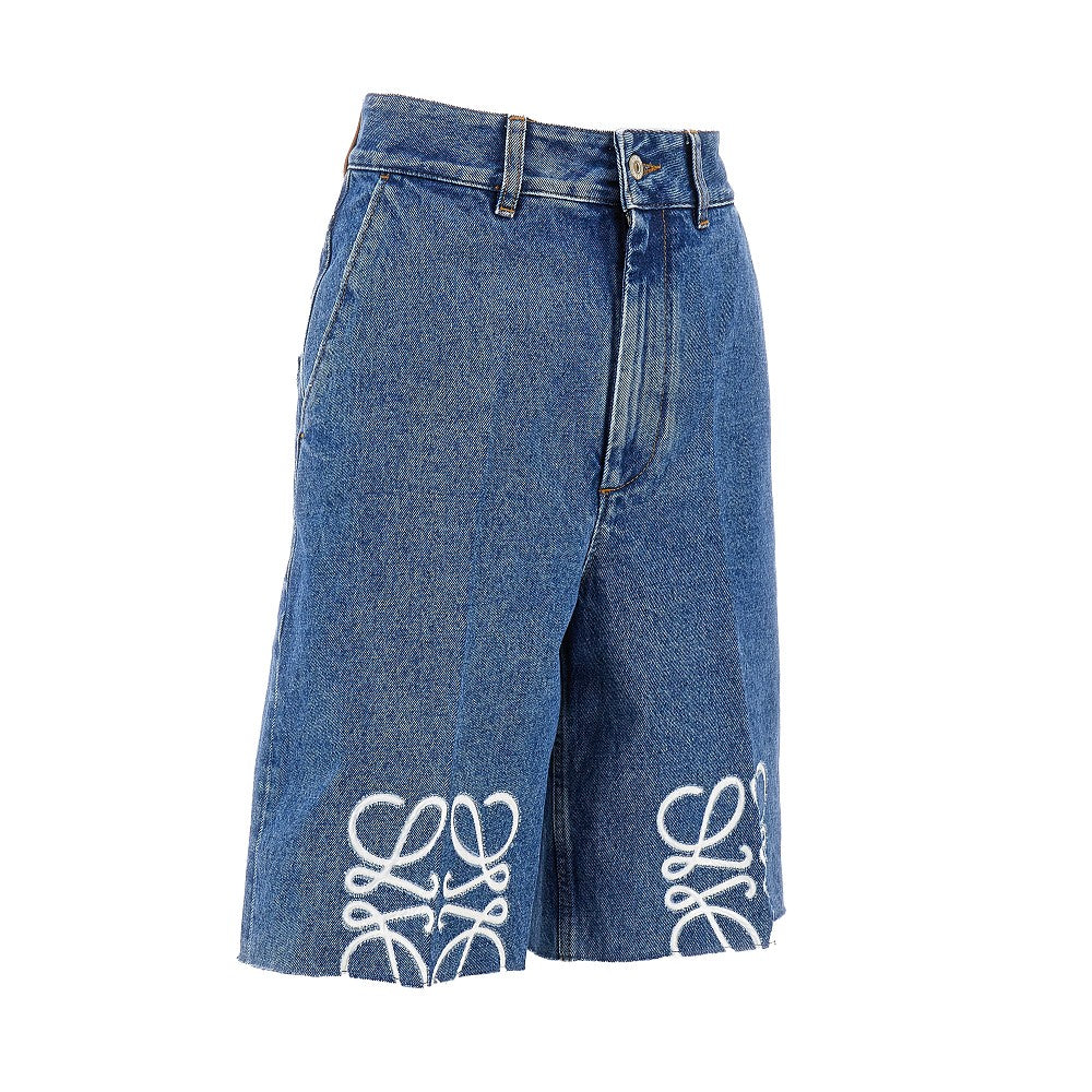 Denim shorts with Anagram inlay