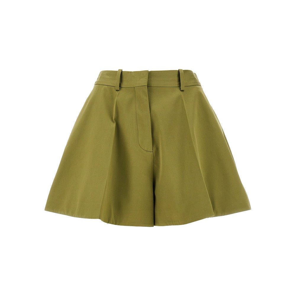 Silk-blend trapeze shorts