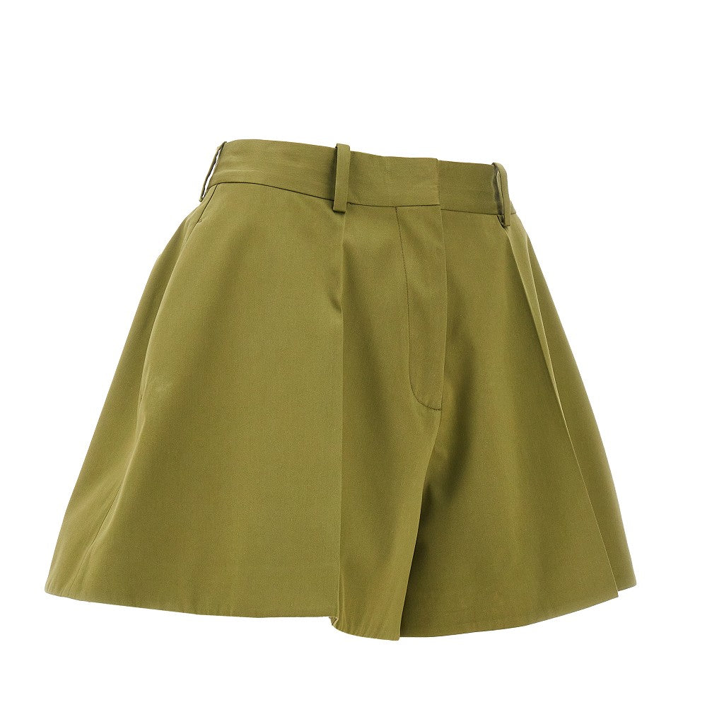 Silk-blend trapeze shorts