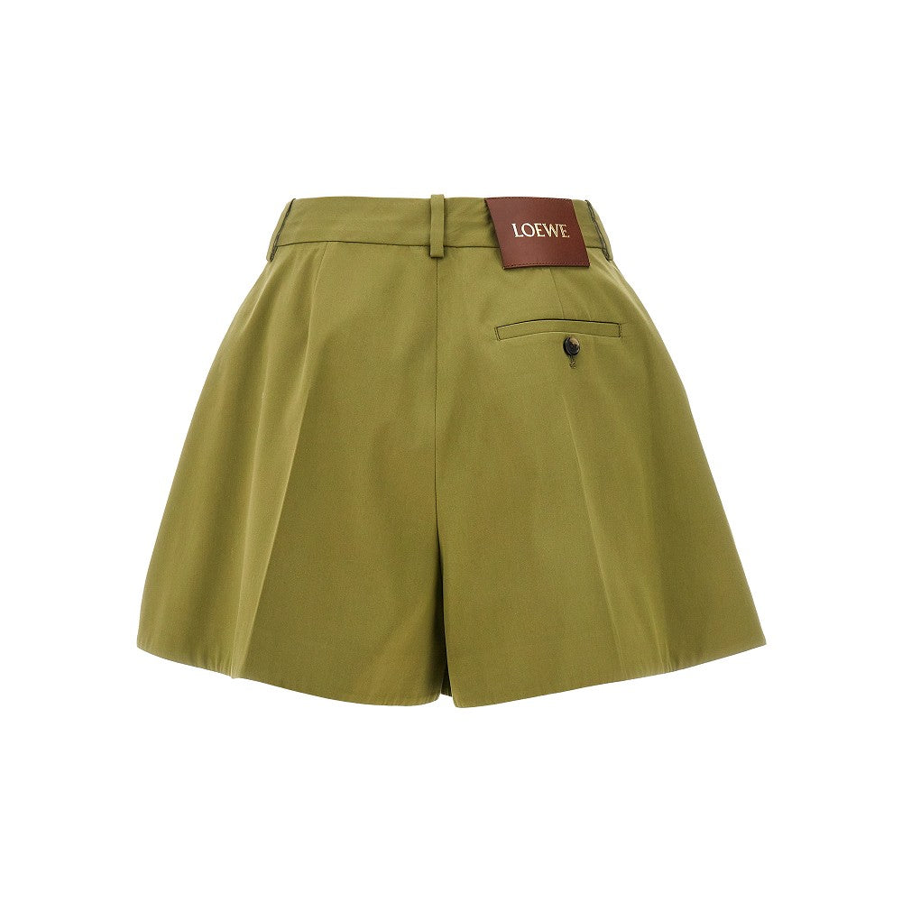 Silk-blend trapeze shorts