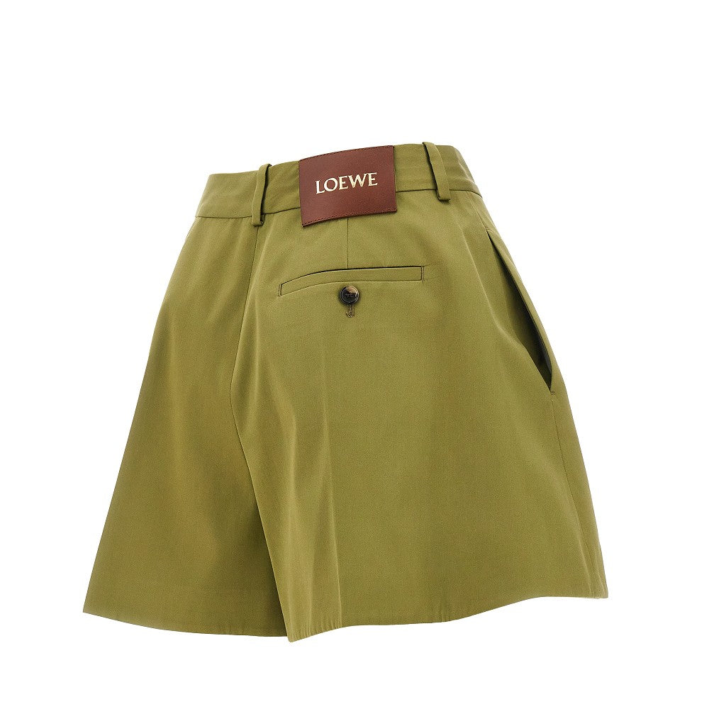 Silk-blend trapeze shorts