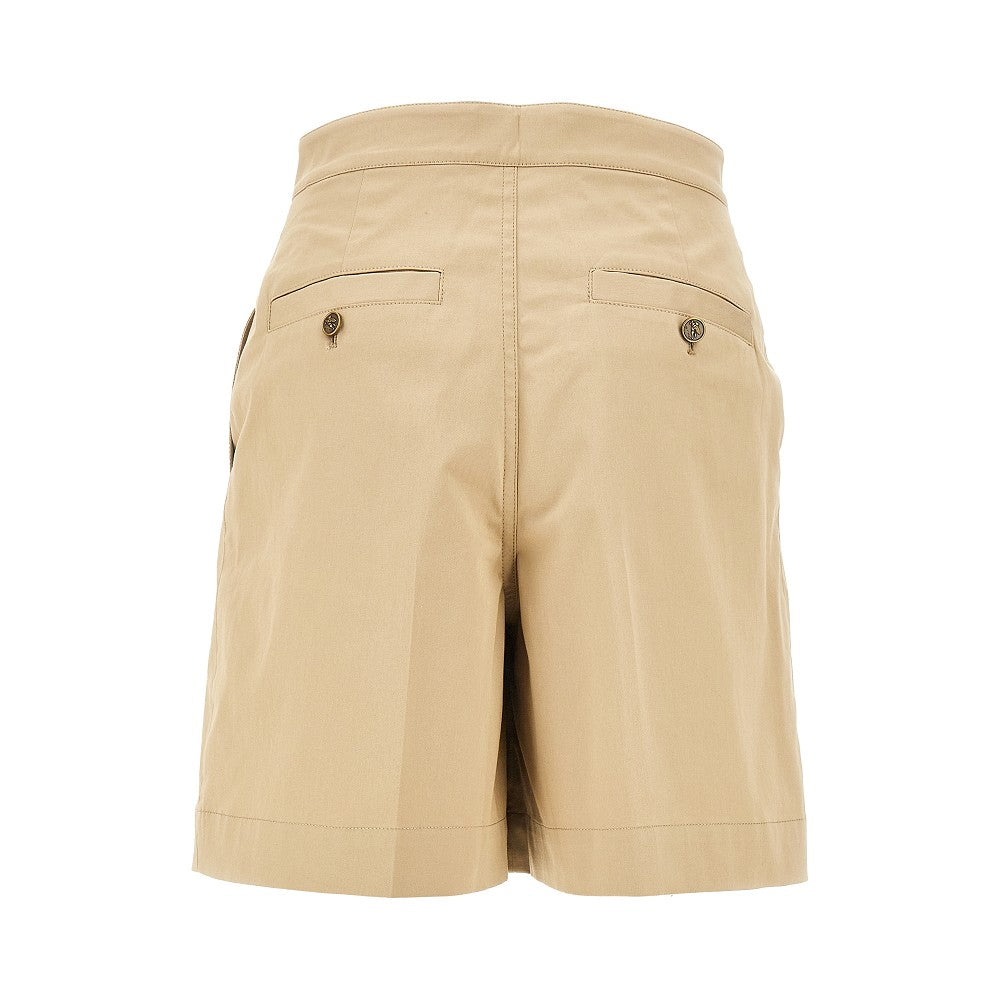 Gabardine shorts with Pegaso buttons