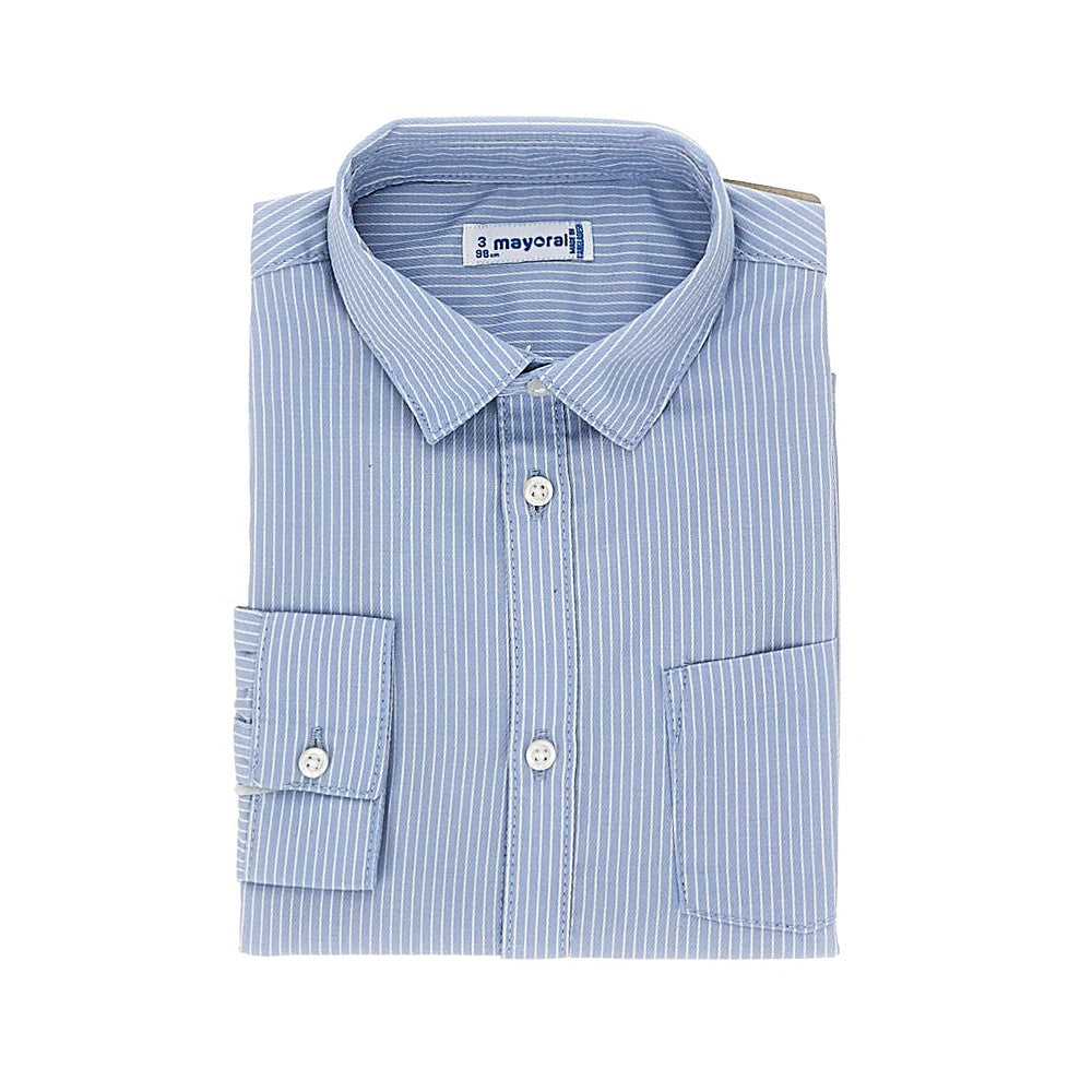 Camicia in popeline con motivo a righe